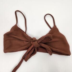 L*Space Chloe Bikini Top in Coffee Brown Size Small NWT
